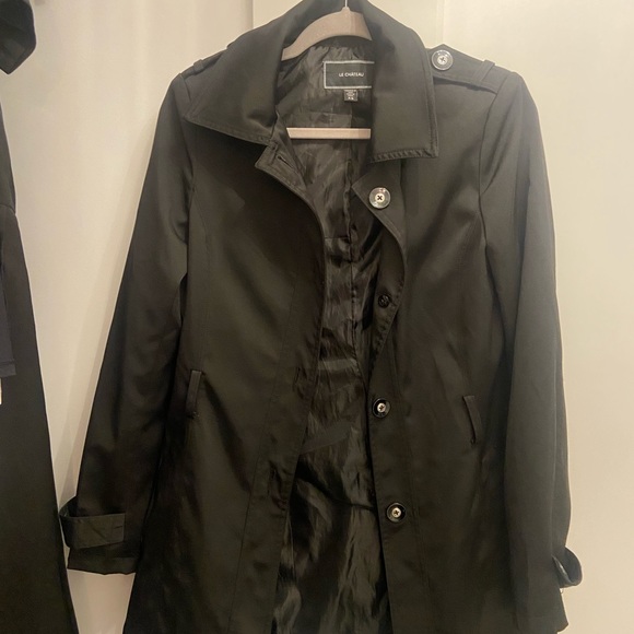 Black le château trench coat - Picture 3 of 5